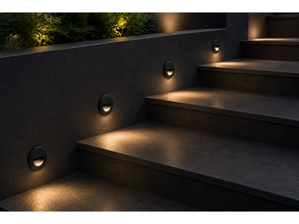 6x LED Trapverlichting 3W – 3000K – Rond – Zwart – ICON-R