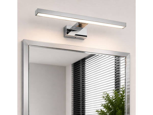 2x LED Spiegel-/Schilderijlamp 12W – Chroom – LEYLEK-12 – foto 3 – kavel bij XL Auctions