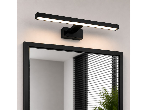 2x LED Spiegel-/Schilderijlamp 12W – Zwart – LEYLEK-12 – kavel bij XL Auctions