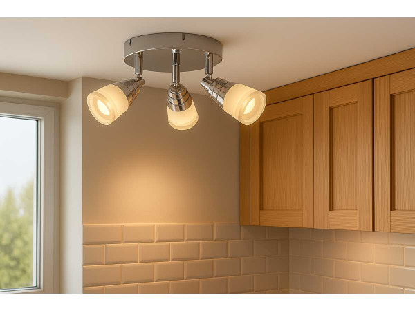 6x LED Plafondlamp – 3 Spots – 3 x 5W – 4000K – DI01 – kavel bij XL Auctions