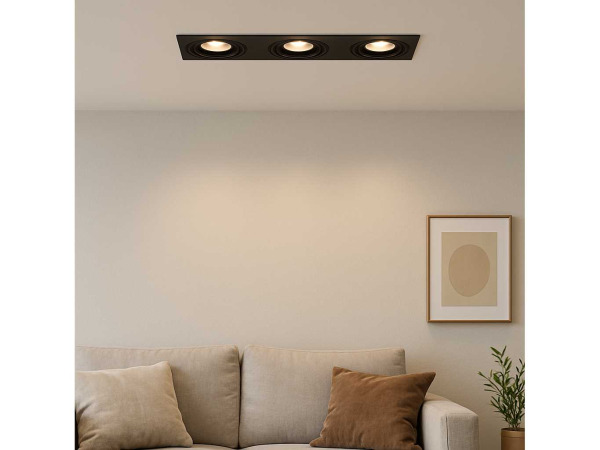 10x Downlight Houder – Kantelbaar – GU10 – Zwart – EP-3 – kavel bij XL Auctions