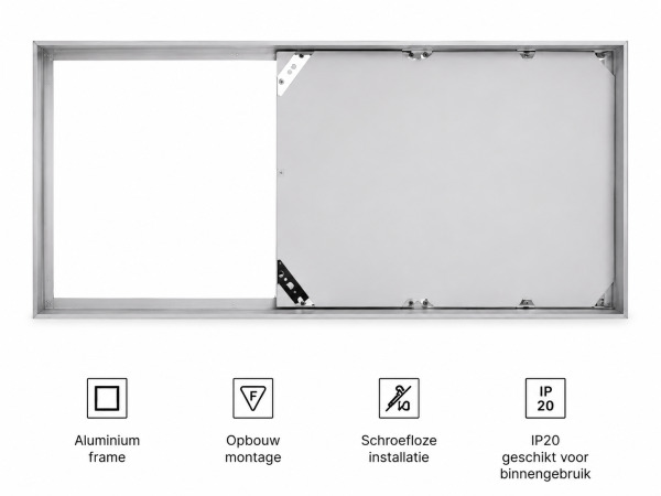 16x Opbouwframe voor LED Paneel – 600x300mm – FRAME-3060 – kavel bij XL Auctions