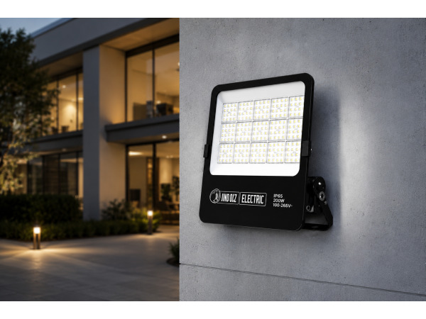 4x LED Schijnwerper 200W – 6400K – Zwart – BORNEO-200 – kavel bij XL Auctions