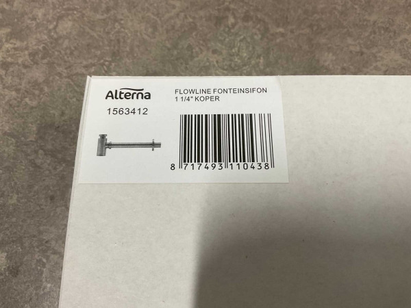 Alterna design fontein bekersifon 1 1/4" Flowline koper – foto 4 – kavel bij XL Auctions