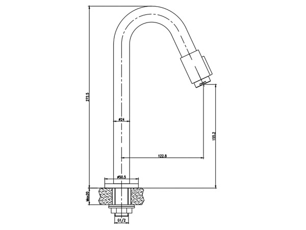 Alterna tapkraan staand 27cm Piccolo geborsteld nikkel – foto 5 – kavel bij XL Auctions