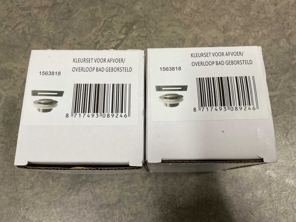 2x Beaux badafvoer en overloop Lilas geborsteld rvs – foto 5 – kavel bij XL Auctions