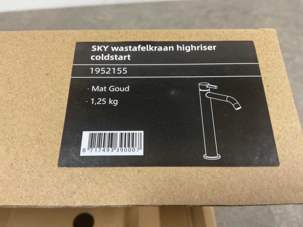 Lavigo wastafelkraan highriser coldstart Sky mat goud – foto 4 – kavel bij XL Auctions