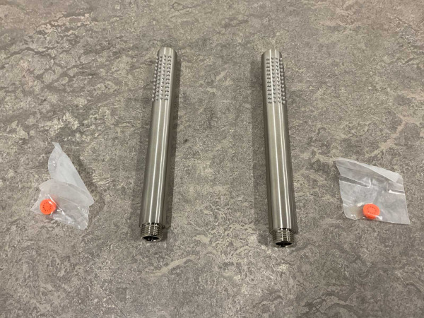 2x Beaux staafhanddouche Port geborsteld rvs – foto 4 – kavel bij XL Auctions