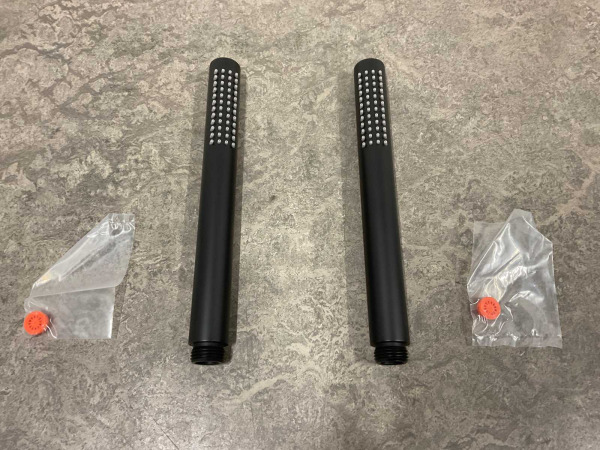 2x Beaux staafhanddouche 1 straalsoort Port mat zwart – foto 3 – kavel bij XL Auctions