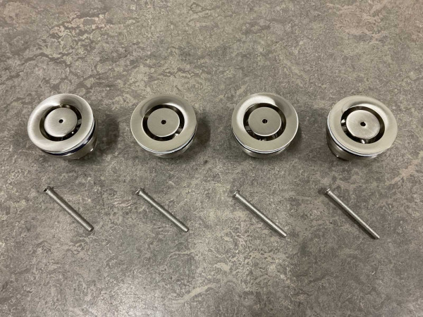 4x Beaux wastafelplug 1 1/4" Lilas geborsteld nikkel – foto 2 – kavel bij XL Auctions