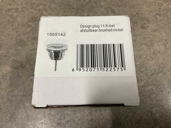 4x Beaux wastafelplug 1 1/4" Lilas geborsteld nikkel – foto 3 – kavel bij XL Auctions