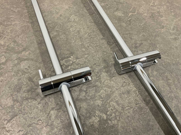2x Royal Plaza glijstang 90cm Gondo chroom – foto 3 – kavel bij XL Auctions