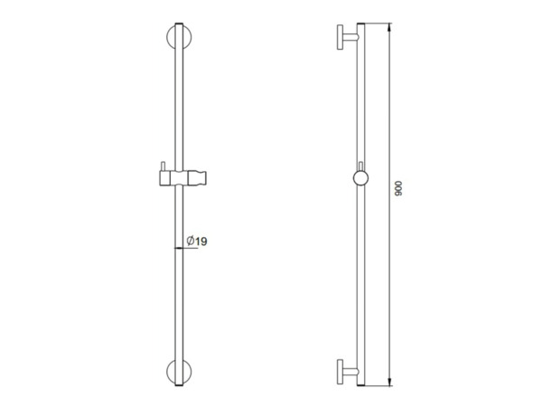 2x Royal Plaza glijstang 90cm Gondo chroom – foto 7 – kavel bij XL Auctions