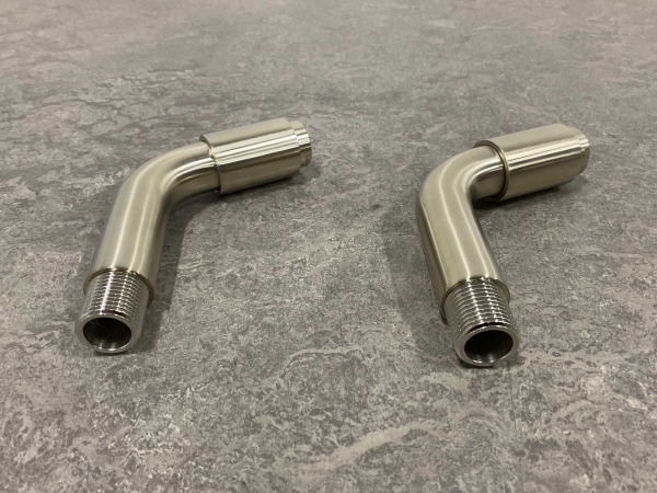 2x Alterna tapkraan wand 11cm Piccolo geborsteld – foto 3 – kavel bij XL Auctions