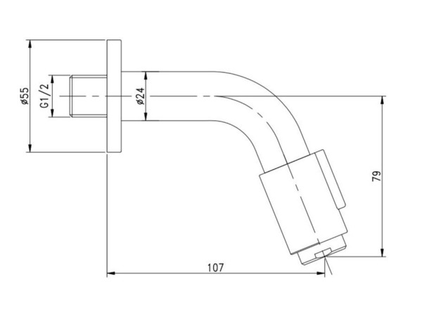 2x Alterna tapkraan wand 11cm Piccolo geborsteld – foto 5 – kavel bij XL Auctions