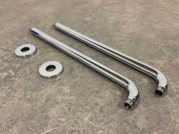 2x Beaux douchearm wand 40cm Port chroom – foto 3 – kavel bij XL Auctions