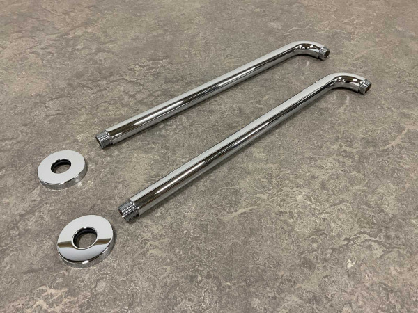2x Beaux douchearm wand 40cm Port chroom – foto 2 – kavel bij XL Auctions