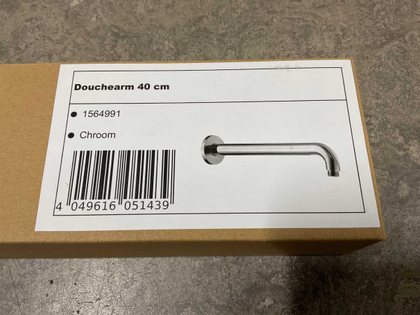 2x Beaux douchearm wand 40cm Port chroom – foto 4 – kavel bij XL Auctions