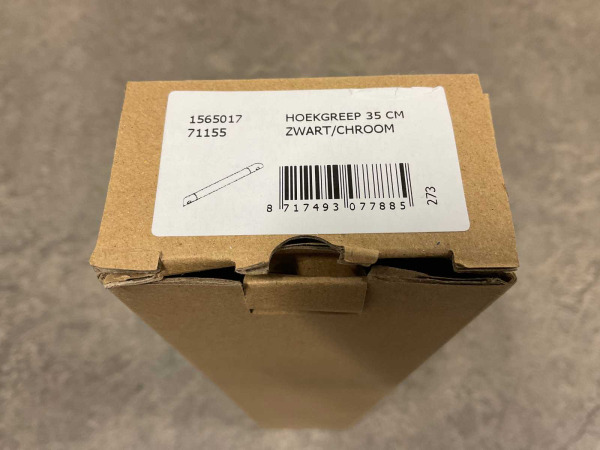 2x Beaux hoekwandgreep recht 35cm Ulis zwart chroom – foto 4 – kavel bij XL Auctions
