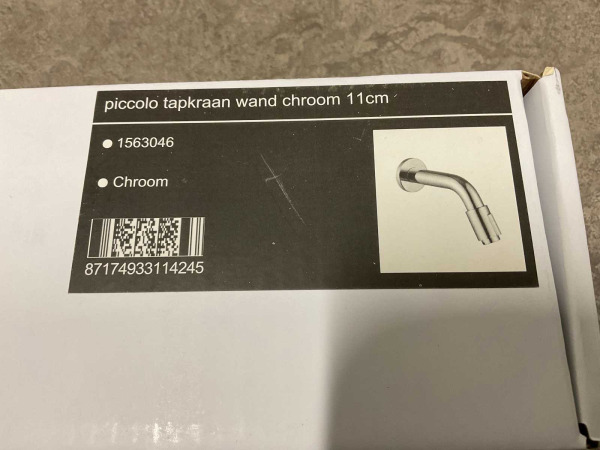 2x Alterna fonteinkraan wand 11cm Piccolo chroom – foto 4 – kavel bij XL Auctions