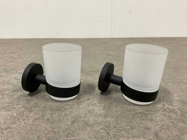 2x Novio glashouder met glas Riga mat zwart – foto 6 – kavel bij XL Auctions