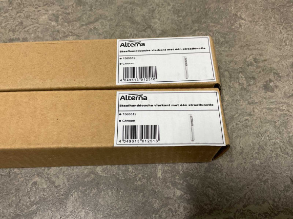 2x Alterna staafhanddouche vierkant chroom – foto 4 – kavel bij XL Auctions