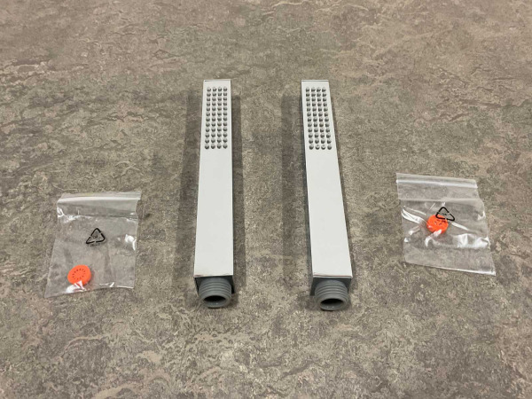 2x Alterna staafhanddouche vierkant chroom – foto 5 – kavel bij XL Auctions