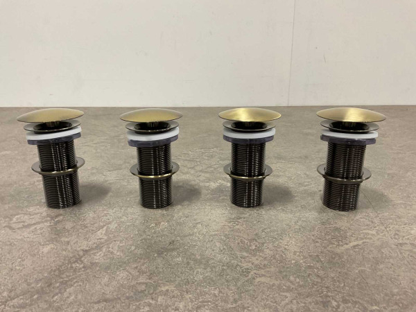 4x Beaux wastafelplug 1 1/4" lange schacht Lilas brons – foto 5 – kavel bij XL Auctions