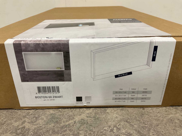 Alterna inbouwnis met flens 60x30x7cm Boston mat zwart – foto 3 – kavel bij XL Auctions