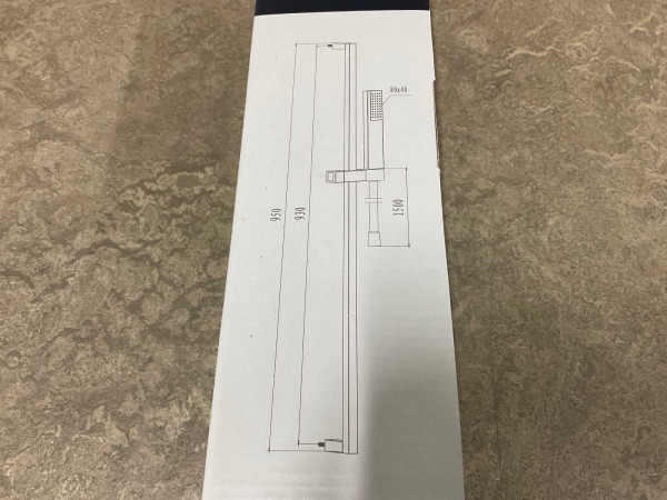glijstangset met handdouche 95cm vierkant chroom – foto 8 – kavel bij XL Auctions