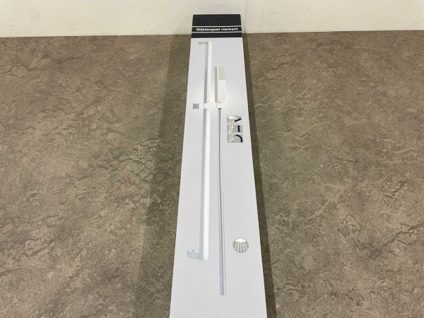 glijstangset met handdouche 95cm vierkant chroom – foto 6 – kavel bij XL Auctions