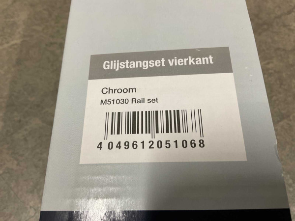 glijstangset met handdouche 95cm vierkant chroom – foto 10 – kavel bij XL Auctions