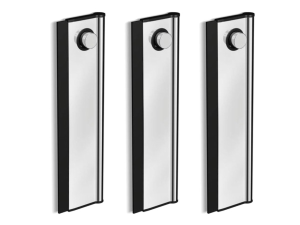 3x Beaux douchewisser met muurhaak Ulis chroom