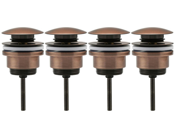 4x Beaux pop-up wastafelplug 1 1/4" Lilas koper – kavel bij XL Auctions