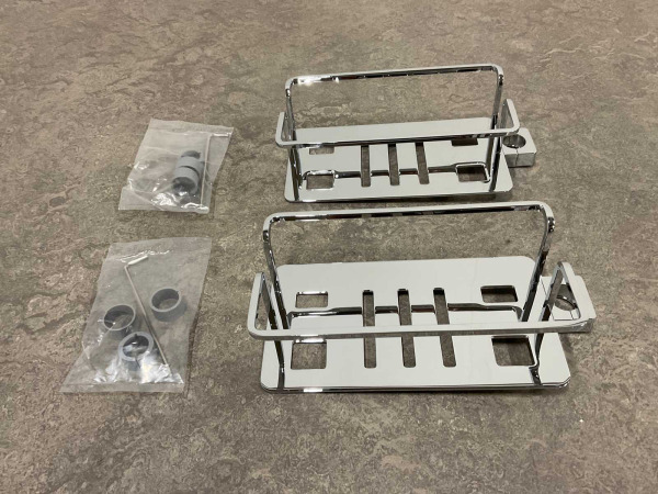 2x Beaux korf voor glijstang Ulis chroom – foto 5 – kavel bij XL Auctions