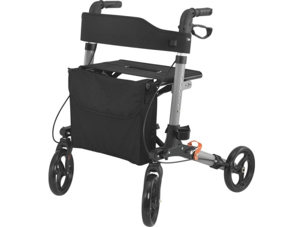 Opvouwbare Rollator - Incl. zitje & boodschappentas - Zwart
