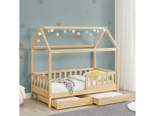 Kinderbed Marli - 80 x 160 cm - Houtkleur - Incl. bedlades – foto 16 – kavel bij XL Auctions