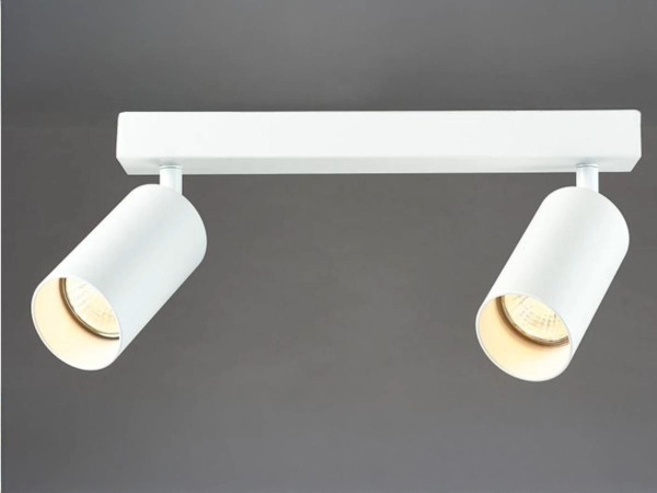 6x GU10 Opbouwspot Armatuur dubbel cilinder wit draaibaar – foto 3 – kavel bij XL Auctions