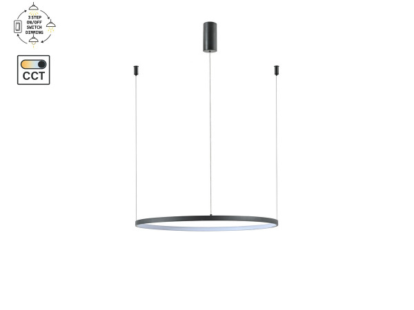 Hanglamp Sandy Black 80cm 40W LED CCT 3 Kleur & Dimmen – foto 6 – kavel bij XL Auctions