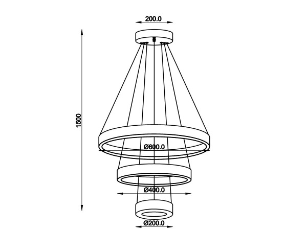 Hanglamp Zwart en Goud Trio Ring 60W LED CCT 3 Kleur – foto 2 – kavel bij XL Auctions