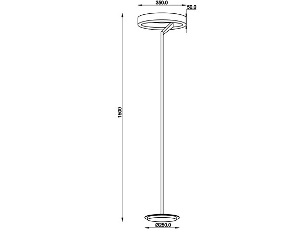 Vloerlamp Zwart 35cm 22W LED CCT 3 Kleur Dim – foto 4 – kavel bij XL Auctions