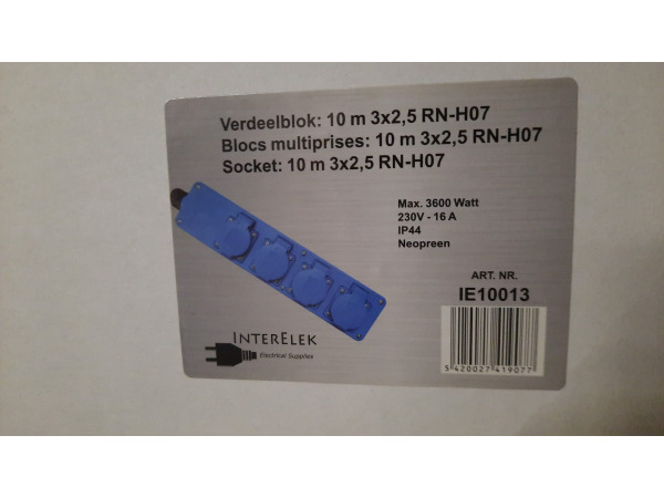 Interelek stekkerdoos 10m RN-H07 – foto 4 – kavel bij XL Auctions