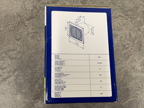 3x Renson muur of plafond ventilator 125mm wit – foto 2 – kavel bij XL Auctions