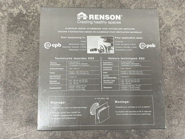 2x Renson luchtafvoerrooster Xtravent basic XD2 – foto 2 – kavel bij XL Auctions