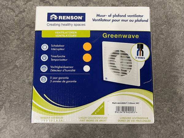 3x Renson muur of plafond ventilator 125mm wit – foto 6 – kavel bij XL Auctions