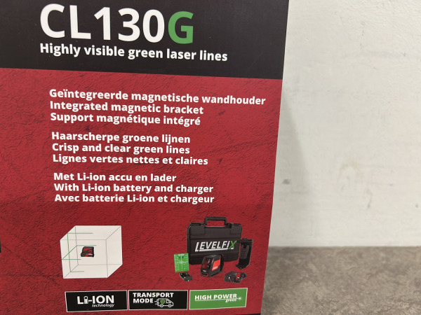 LevelFix kruislijnlaser groen met koffer CL130G – foto 3 – kavel bij XL Auctions