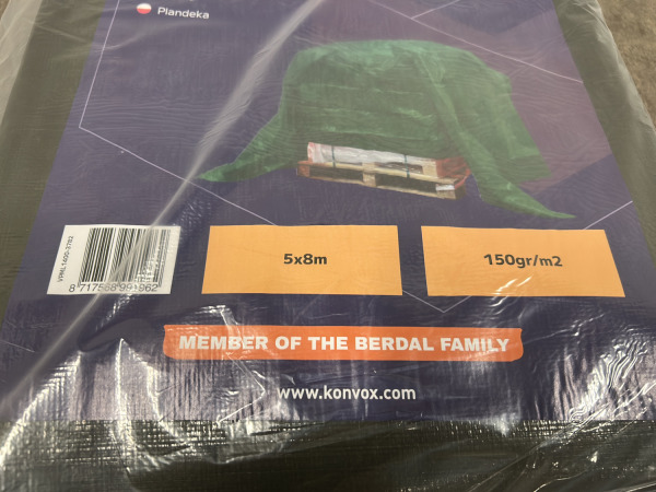 Konvox Dekkleed 5x8m 150gr/m2 groen – foto 4 – kavel bij XL Auctions