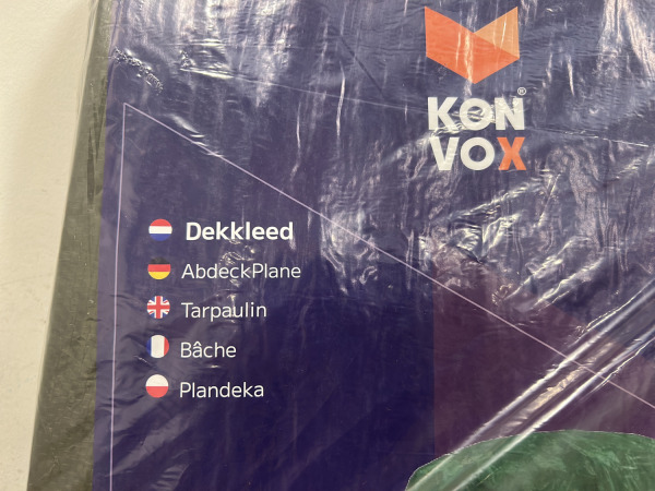 3x Konvox dekkleed 5x8m 100gr/m2 groen – foto 3 – kavel bij XL Auctions