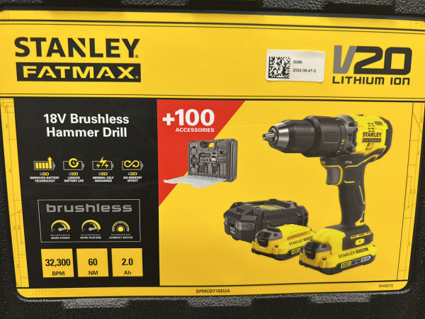 Stanley FatMax schroefklopboormachine V20 18V SFMCD715D2A-QW – foto 3 – kavel bij XL Auctions