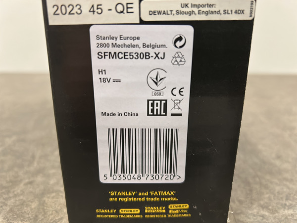 Stanley heteluchtpistool 18V body SFMCE530B-XJ – foto 4 – kavel bij XL Auctions